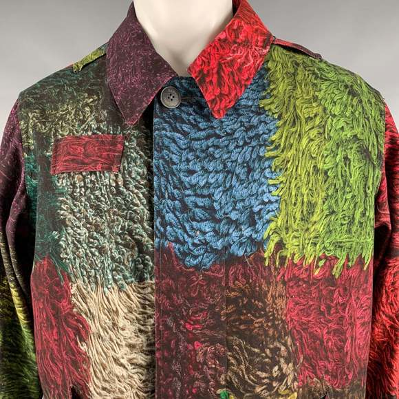 PIERRE-LOUIS MASCIA Multi-Color Print Cotton Coat - Picture 2 of 5